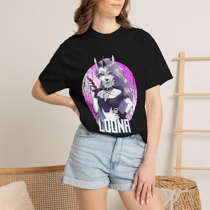 Loona Helluva Boss T-shirt | Loona Fan Gift Hellhound Girl T-shirt | Helluva Boss Graphic T-shirt Gift For Fans