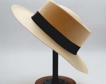 Sombrero de Jugador Panamá Hecho a Mano – Paja Toquilla Genuina de Montecristi, Ecuador