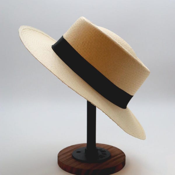 Handmade Panama Gambler Hat – Genuine Paja Toquilla from Montecristi, Ecuador