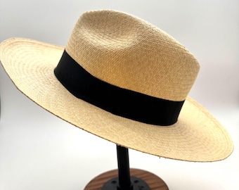 Handmade Panama Hat Authentic Paja Toquilla Unisex Sun Hat made in Montecristie, Ecuador