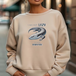 Blue-Tongue Skink Sweatshirt: Funny Lizard Crewneck Sweater Gift