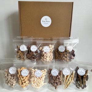 Land and Sea Dog Treat Box | 11 Healthy Dog Treats | Dog Gift Box | Dog Holiday Gift | Pet Holiday Gift | Dog Birthday | Dog Lovers