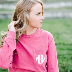 Comfort Colors® Pocket Custom Shirt Customize Logo Shirt, Custom Text Shirt, Personalized Pocket Tshirt Unisex Garment Dyed Shirt Gift