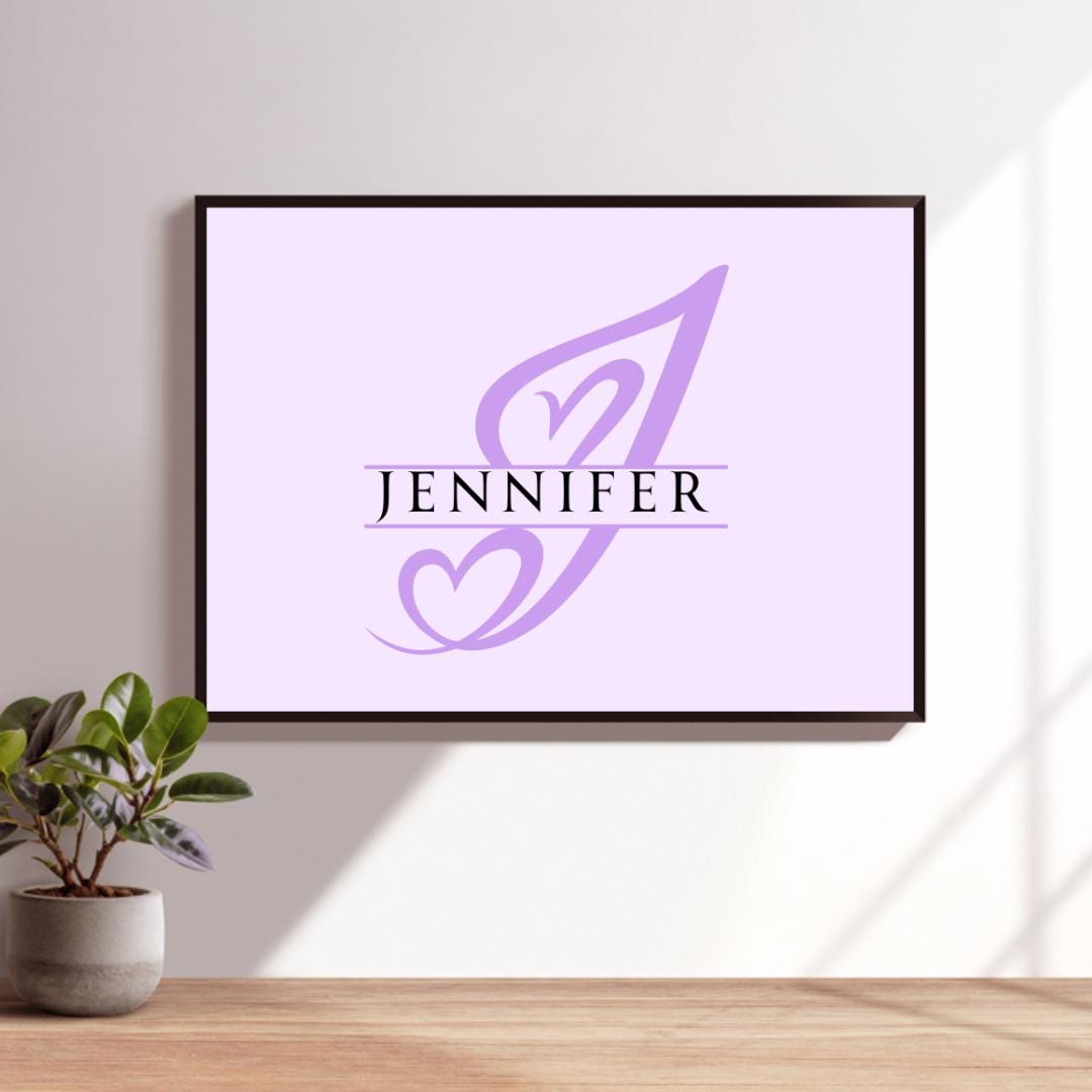 Custom Split Monogram SVG Bundle, Split Letter Alphabets, Split Name ...