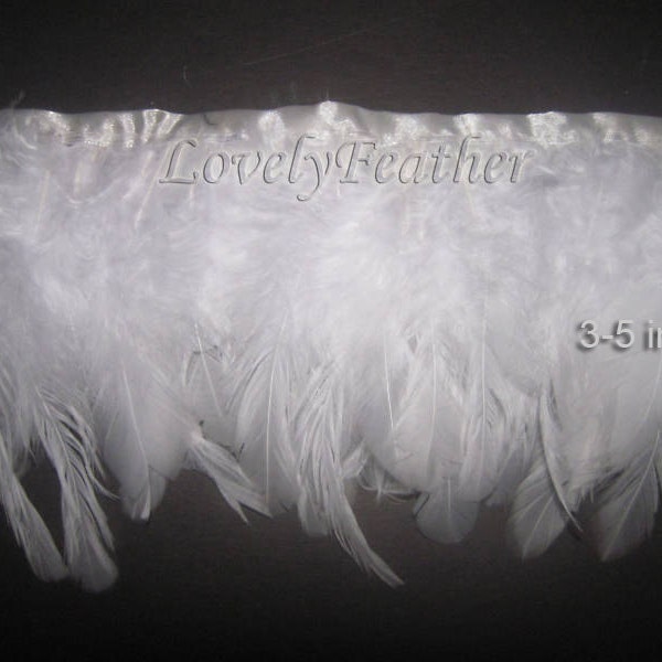 Coque plume frange couleur blanche 2 yards trim