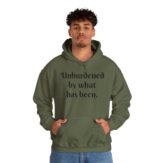 Patriotic Humor Hoodie - 'Unburdened by What Has Been' Unisex Heavy Blend Sweatshirt