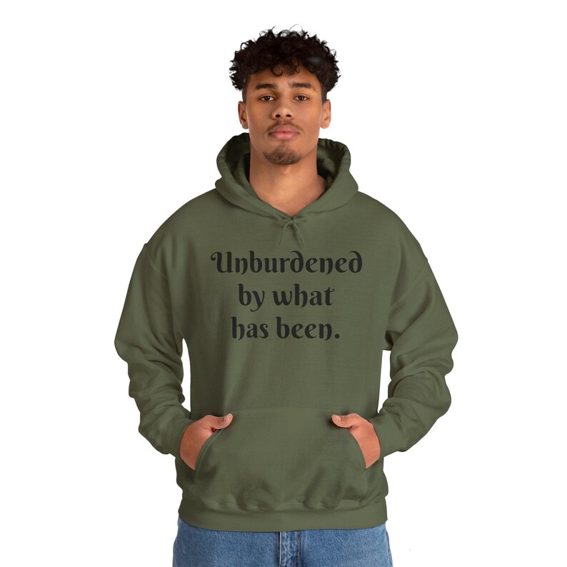 愛国心あふれるユーモアパーカー - 「Unburdened by What Has Been」ユニセックスヘビーブレンドスウェットシャツ 画像 1