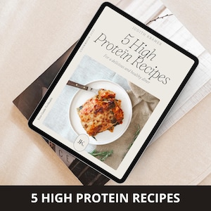 5 High Protein Recipes Ebook Cookbook | Digital High Protein Foods | Including Protein Meals Shopping List | Instant Download