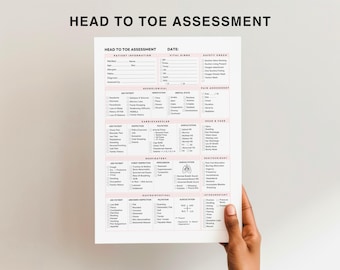 Head to Toe Assessment Checklist | Nurse Report Sheet (PDF)