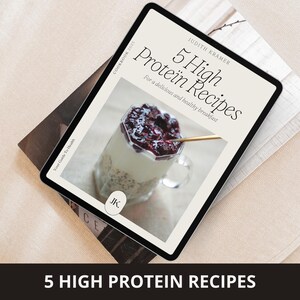 5 High Protein Recipes Ebook Cookbook | Digital High Protein Foods | Including Protein Meals Shopping List | Instant Download