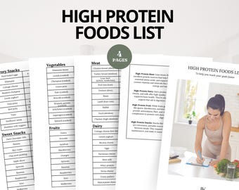 High Protein Foods List | Printable Grocery Shopping Guide (PDF)
