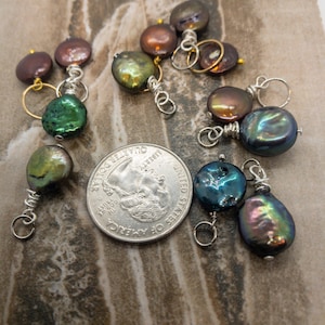 Freshwater Pearl  10-11MM hand wrapped dangle charms boho