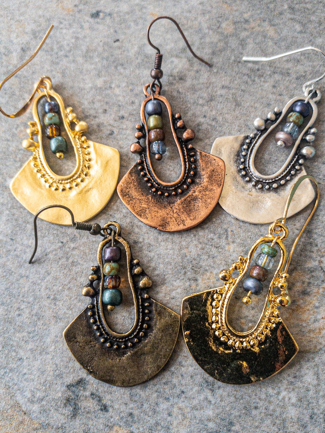 Boho Dangle Earrings: Ethnic Silver Plated Bohemian Style - Etsy