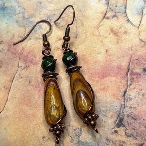 Red Creek Jasper Dangle Earrings: Bohemian Rustic Teardrop Jewelry image 7