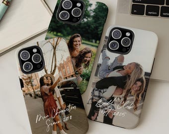 Custom Best Friend Photo Phone Case Personalized Picture iPhone Samsung Pixel BFF Gift Bestie Present