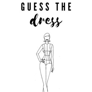 Bridal Shower Game - Guess the Dress