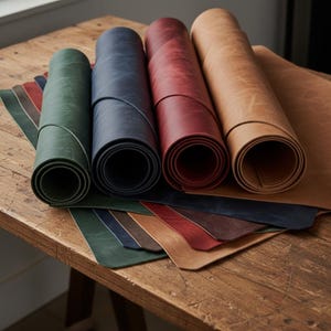 Leren blad voor Leathercraft, stukken volnerfleer, leer voor portemonnee maken, doe-het-zelfleer, leervoorraad voor makers