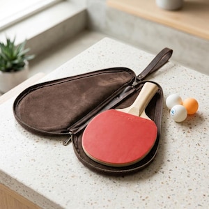 Personalisierte Leder Tennisschlägerhülle, Ping Pong Paddle Case, Ping Pong Paddle Cover, Geschenk für Spieler