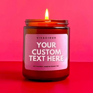 Custom Candle, Blank Label Candle, Private Label Candle, Custom Logo, Personalized Candle, Gift for Her, Best Friend Gift, Funny Candles