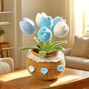 Personalized Crochet Flower Teacher Appreciation Gifts, Crochet Sunflower Desk Decor, Thank You for Helping Me Grow Flower Pot, Teacher Gift