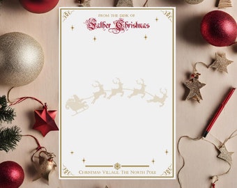 Letter Father Christmas Invitation Blank Parchment Stock Photo 1212836197