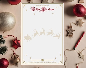 Letter Father Christmas Invitation Blank Parchment Stock Photo 1212836197