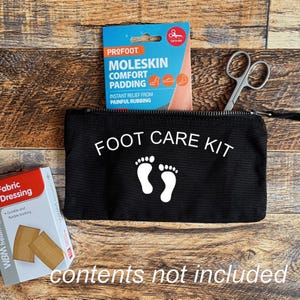 Kit de supervivencia para caminatas, bolsa de lona con cremallera, elementos esenciales para caminatas, regalo para caminantes, bolsa para kit de cuidado de los pies,