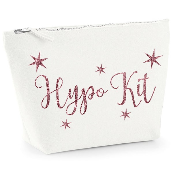 Canvas Hypo Kit bag, emergency zip pouch, diabetic kit, lifesaving