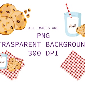 Cute Milk & Cookies Clipart