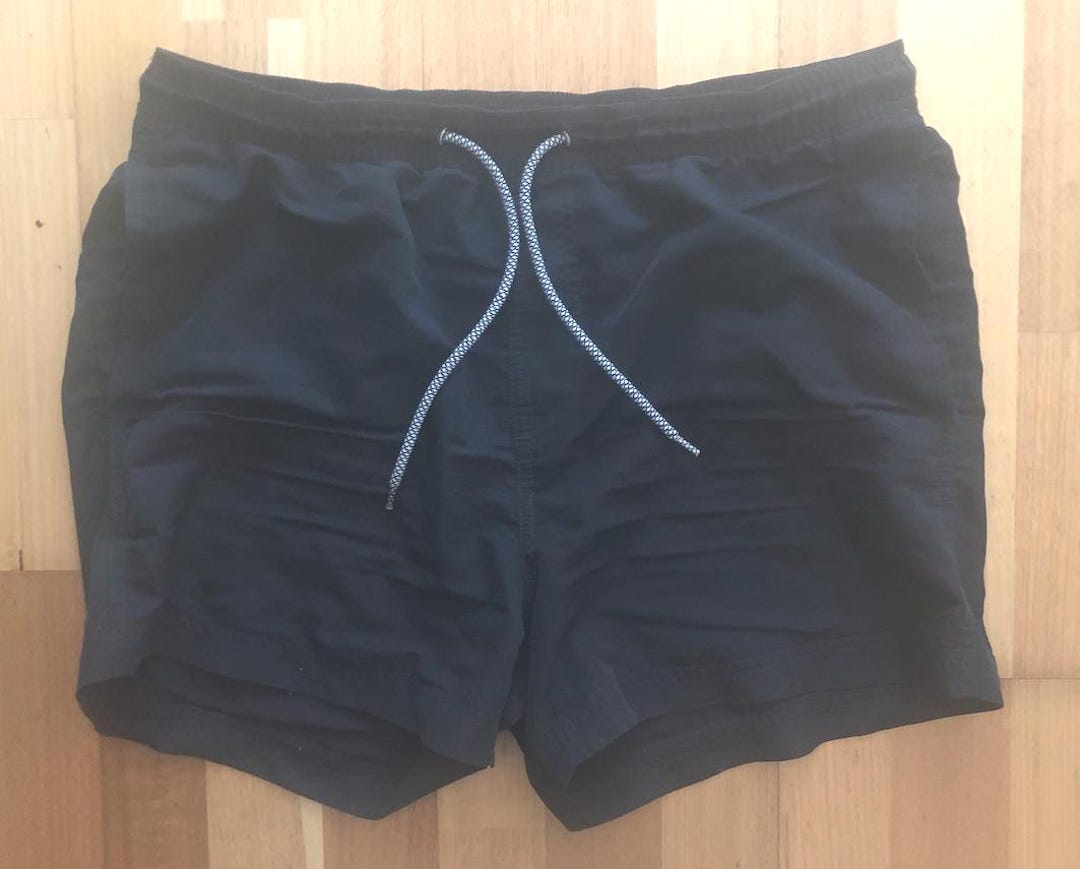 Men's Black Surf Shorts: Wave Zone, Drawstring Waist (S, 82cm) Pre