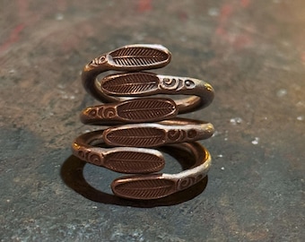 Sterling silver Boho chunky ring