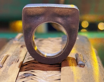 Sterling silver Boho chunky ring