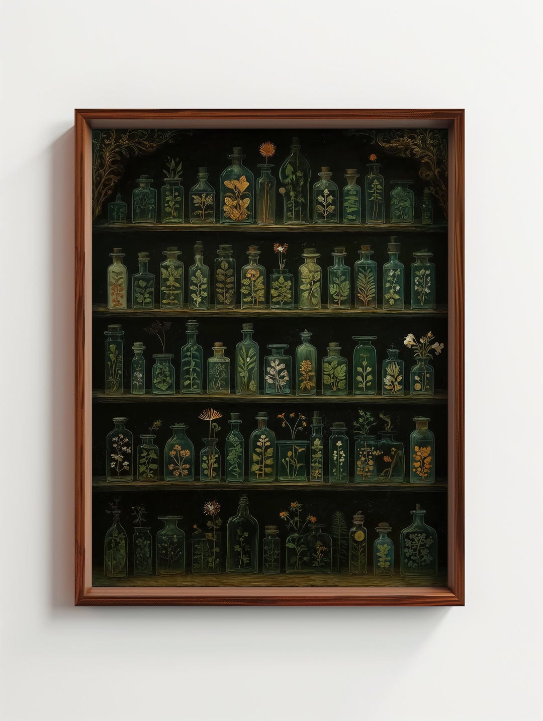 Dark Academia Apothecary Shelf Painting, Moody Still Life Art, Witchy ...
