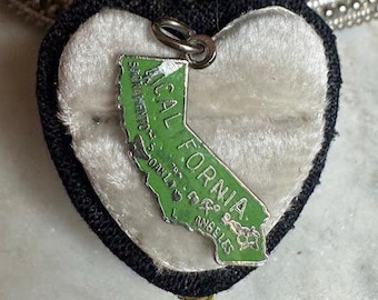 Dije vintage de plata del estado de California