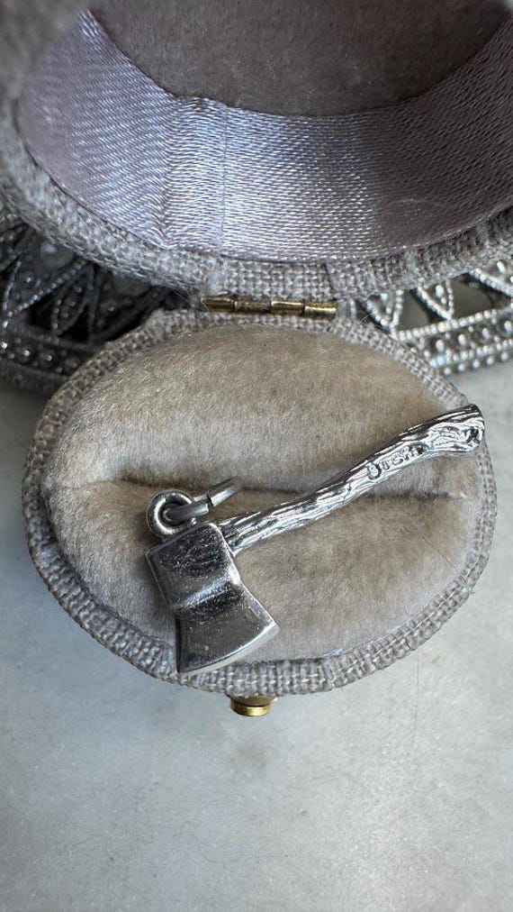 Vintage Silver Hatchet Charm