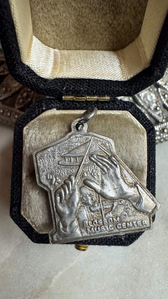 Vintage Silver Chief Tecumseh Charm Pendant