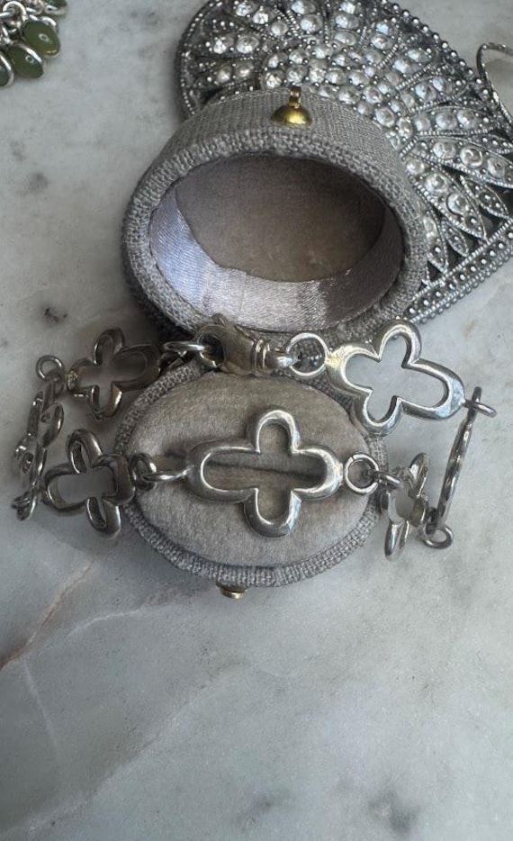 Vintage Silver Cross Bracelet
