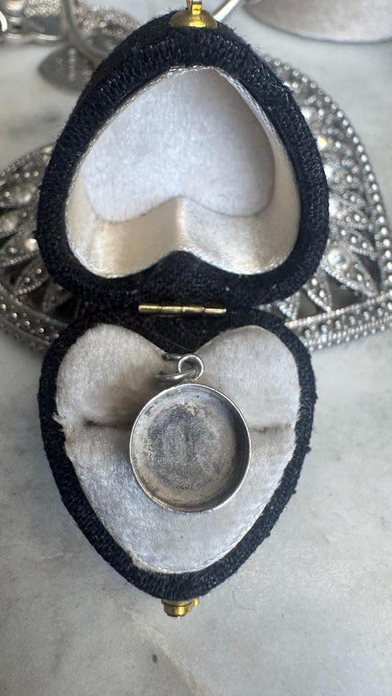 Vintage Silver Antique Gold Pan Charm