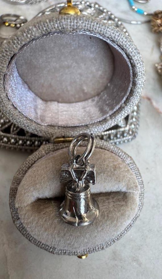 Vintage Silver Liberty Bell Charm