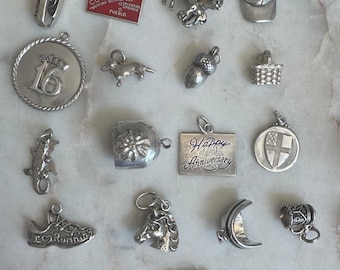 Vintage Antique Silver Charms