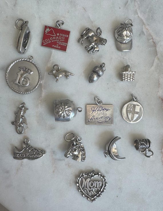 Vintage Antique Silver Charms
