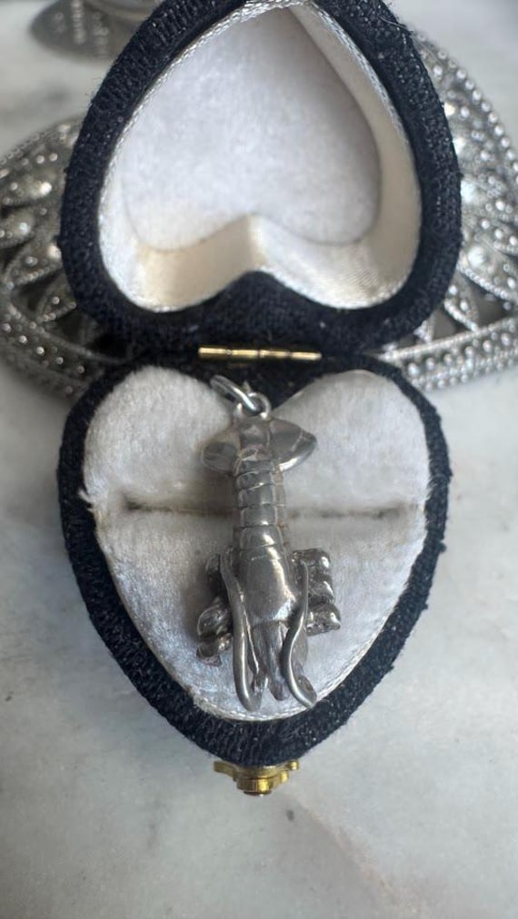 Vintage Silver Movable Maine Lobster Charm