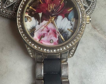 Vintage INC Floral Armbanduhr