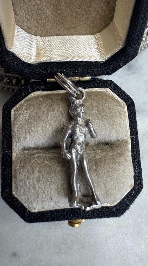 Vintage Silver David Statue Charm