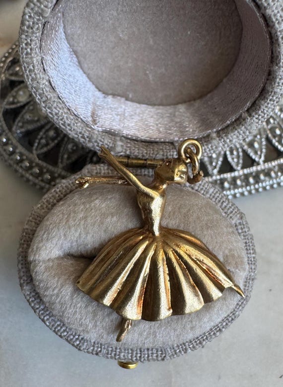 Vintage Ballerina Charm Pendant