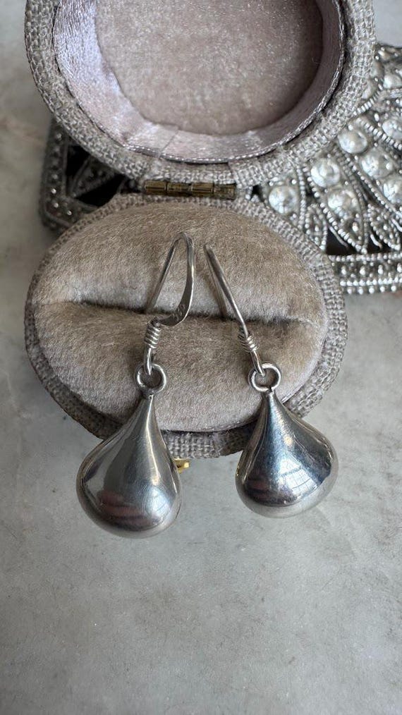 Vintage Silver Bell Dangle Design Earrings