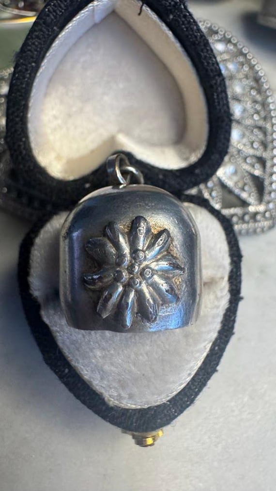 Vintage Silver Antique Bell Charm