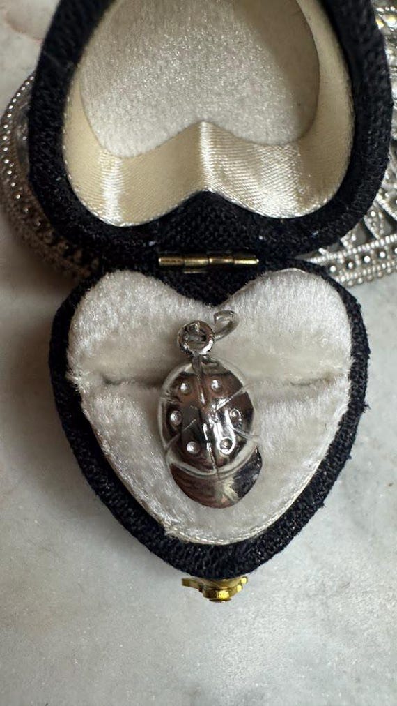 Vintage Silver Baseball Hat Dainty Charm