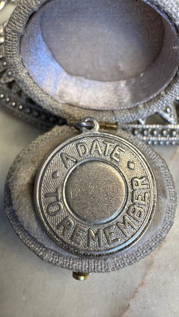 Vintage Silver "A Date to Remember" Charm Pendant