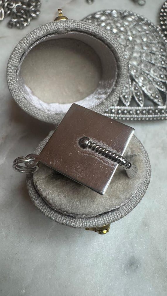 Vintage Silver Graduation Cap Danecraft Charm